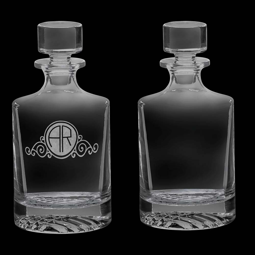 850ml Round Glass Decanter Set with Four 9 oz. Glasses and Gift Box 2