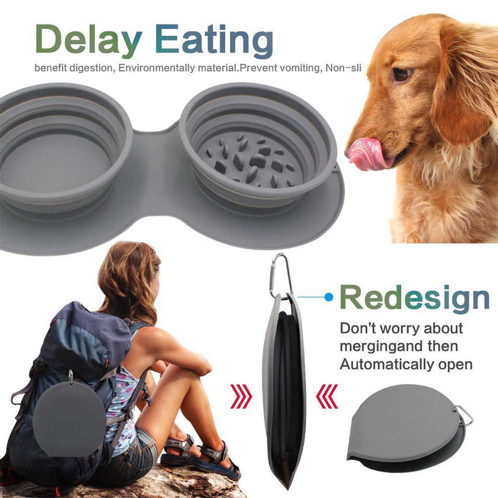 Portable Silicone Folding Pet Bowl For Outdoor Use 2