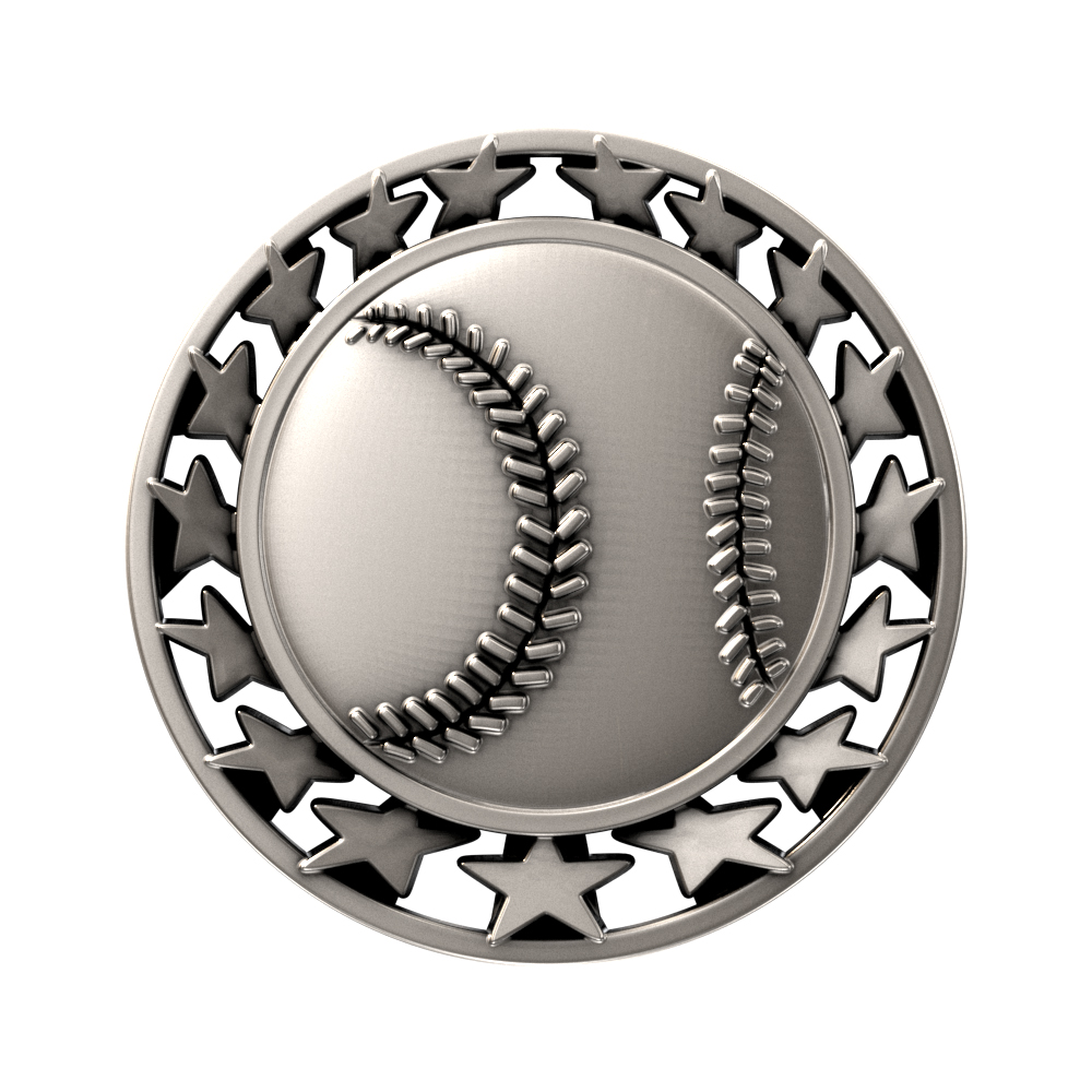 Baseball Star Medallion (2-1/2") 3