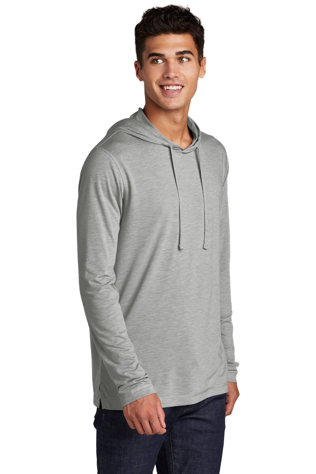 Sport-Tek PosiCharge Tri-Blend Wicking Long Sleeve Hoodie ST406, custom hoodie or sweatshirt with logo imprint 9