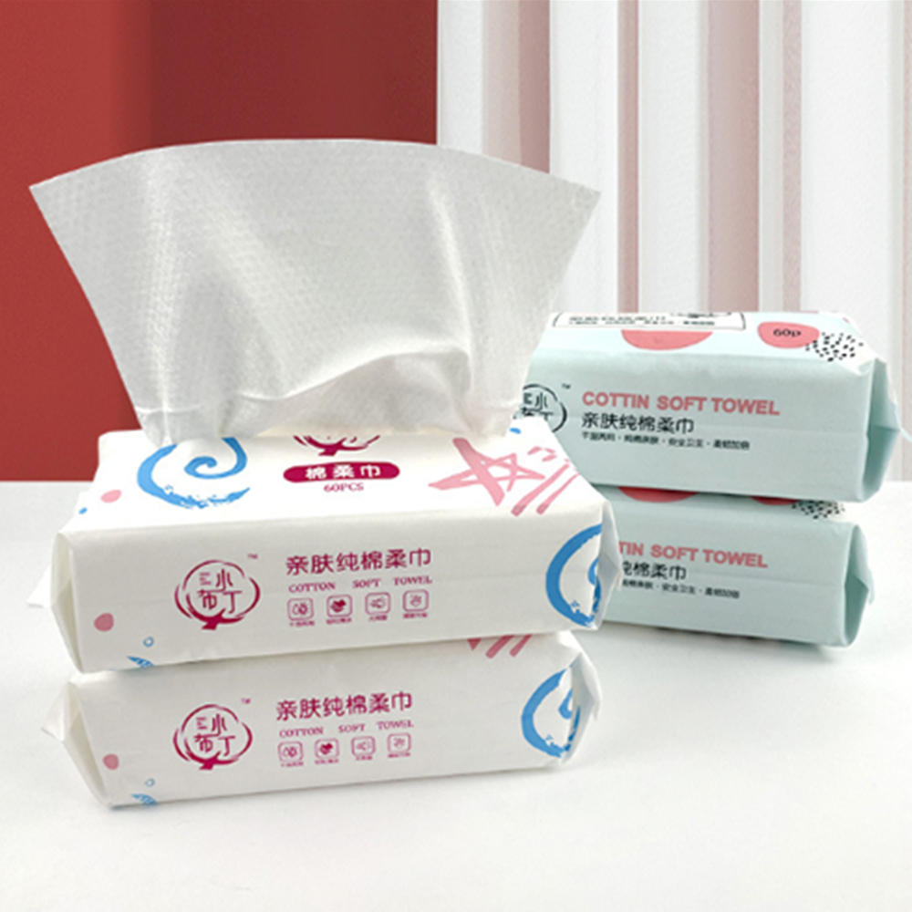 60 Sheets Cotton Facial Cleansing Towel Pack 3