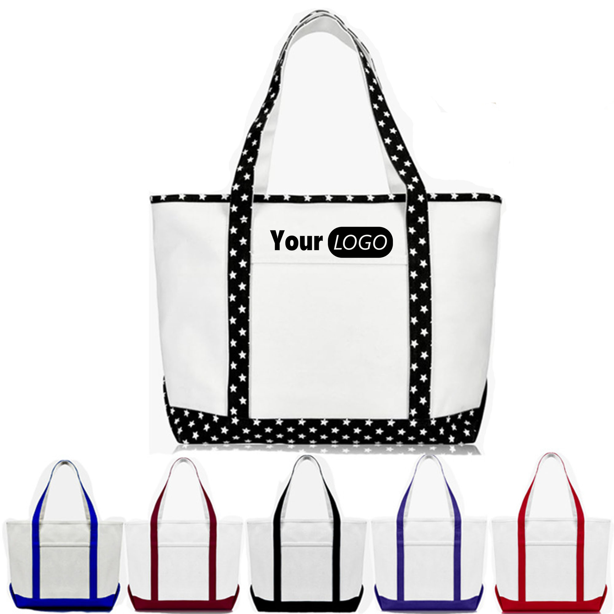 Large Capacity Portable Tote Bag, custom tote bag with logo imprint 3