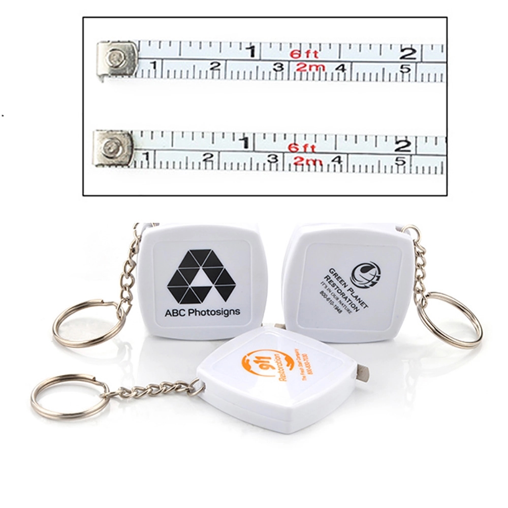Square Mini Measuring Tape w/ Keychain 2