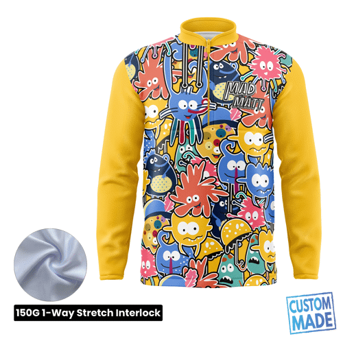 Unisex & Kids' Sublimation Quarter Zip Pullover - 150G 3