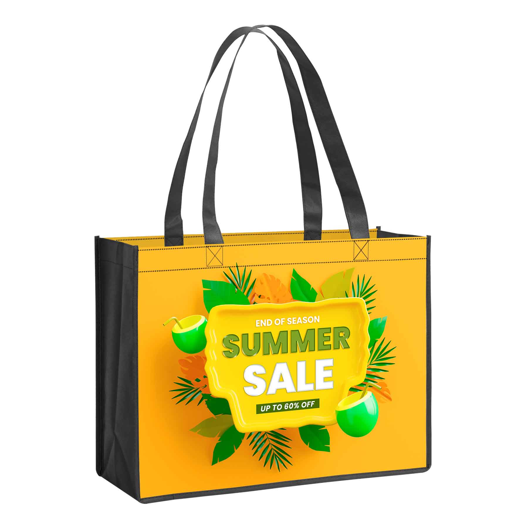 Laminated Non Woven Tote Bag(12" X 16" X 6") 3