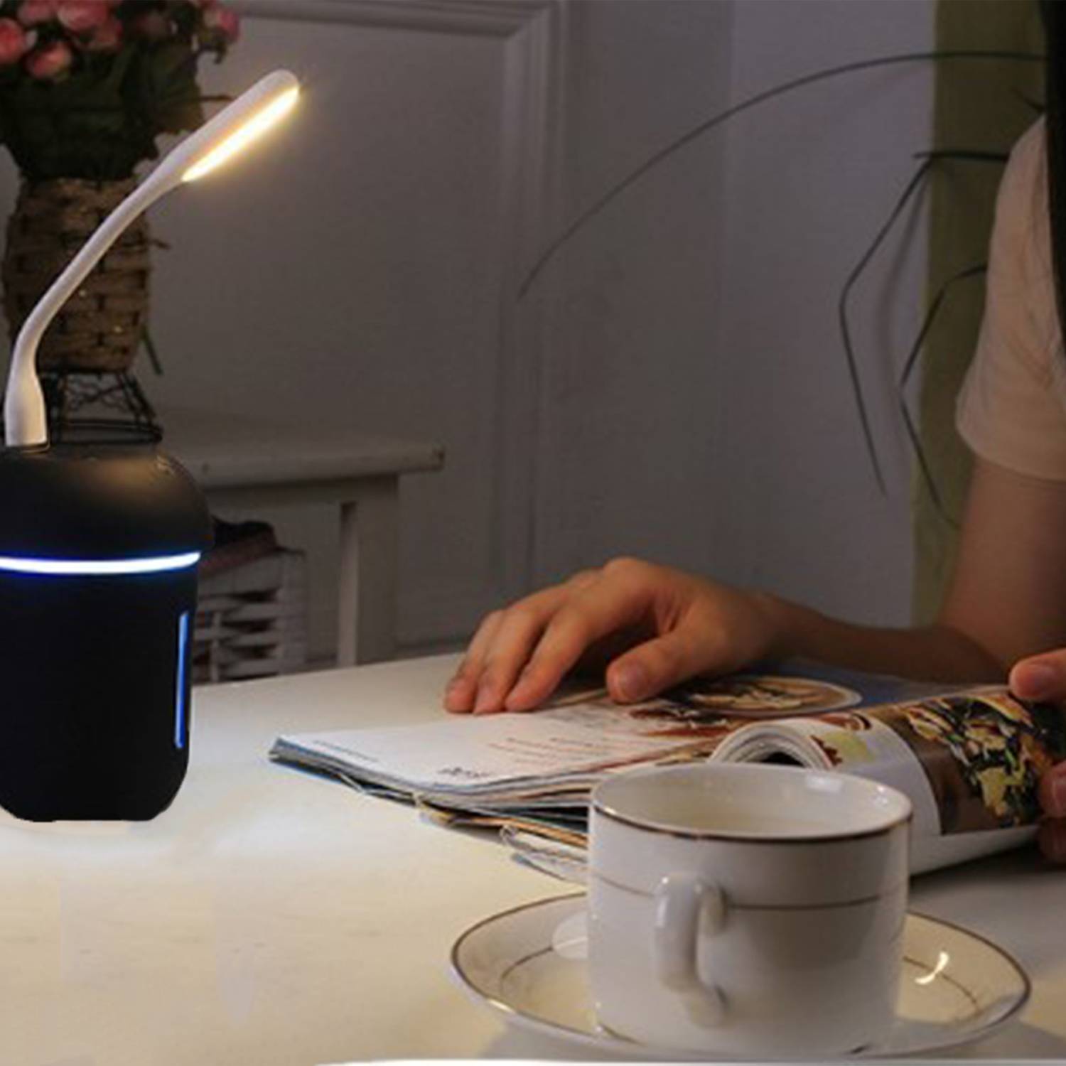 3 in 1 Mini Rechargeable Humidifier W/ Light and Fan 4
