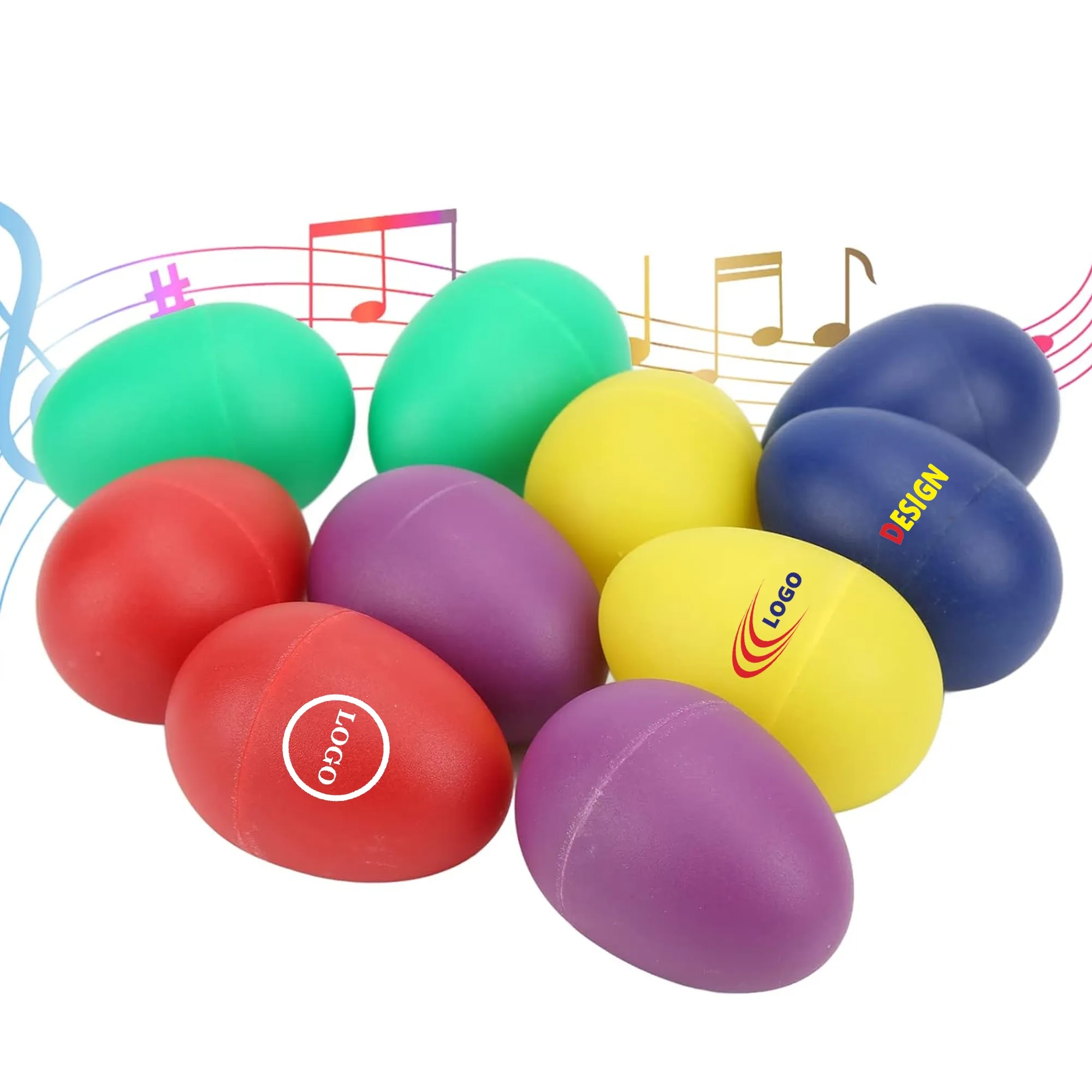 Mini Plastic Egg Shakers Musical Instruments 9