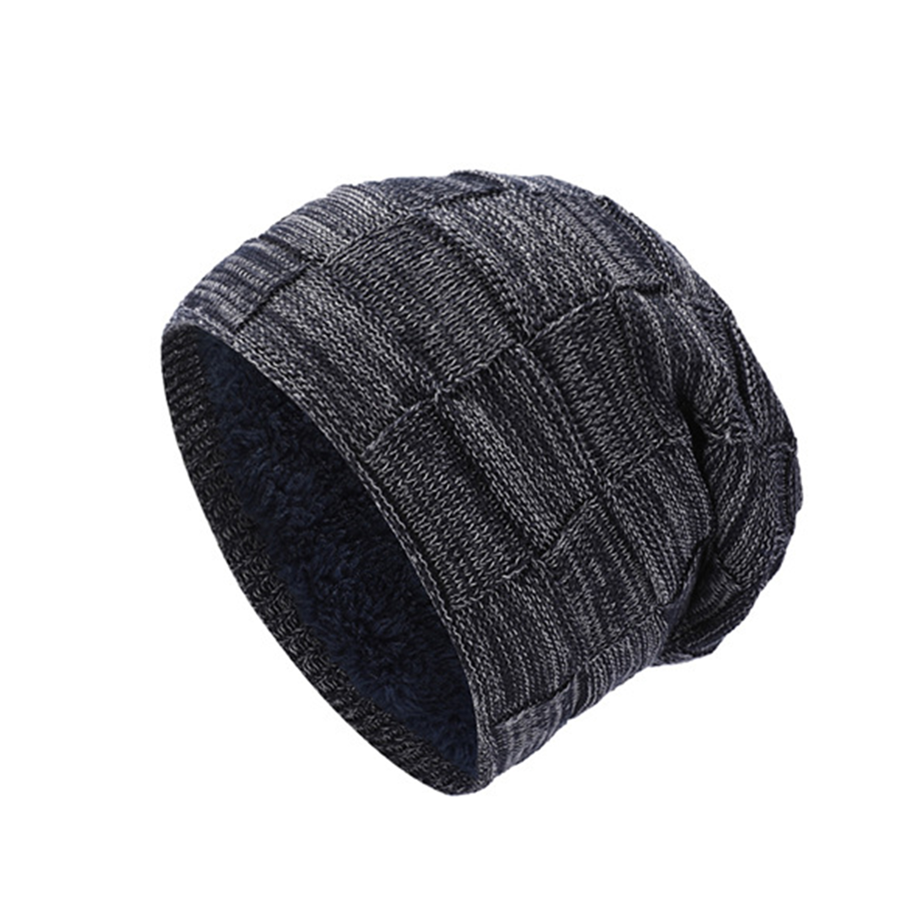 Men Lined Knit Warm Thick Binie Hat 15