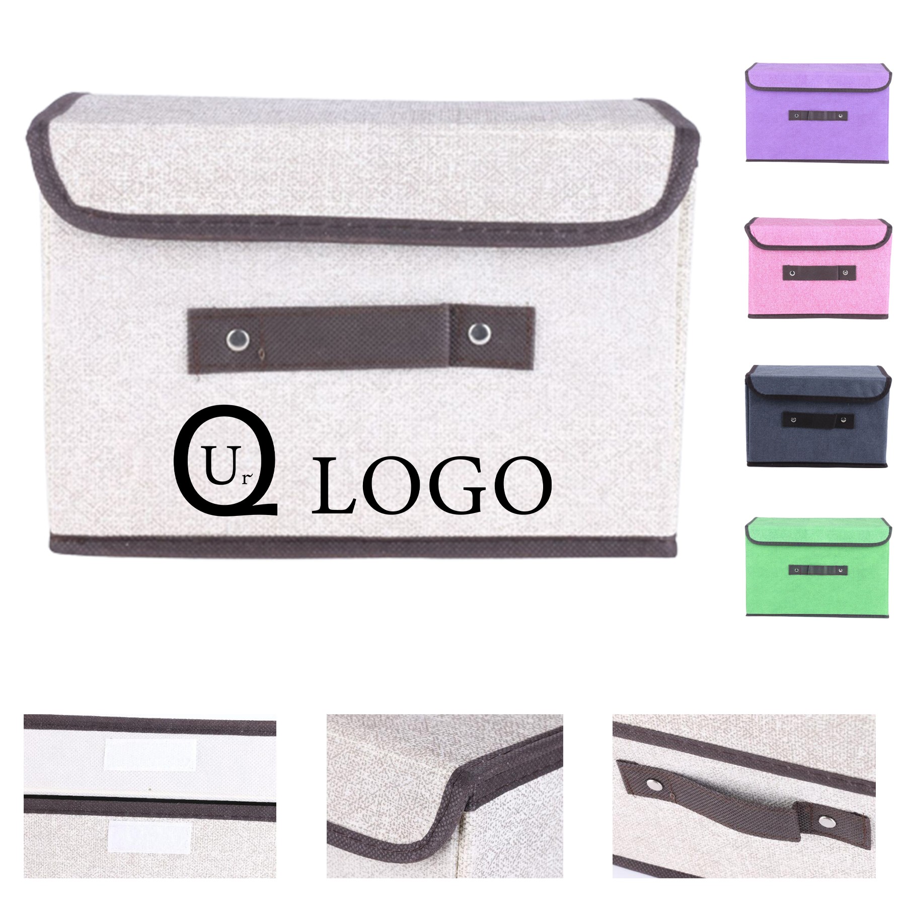 9.8 X 7.4 X 6.3 Inch Foldable Flip-Top Storage Organizers