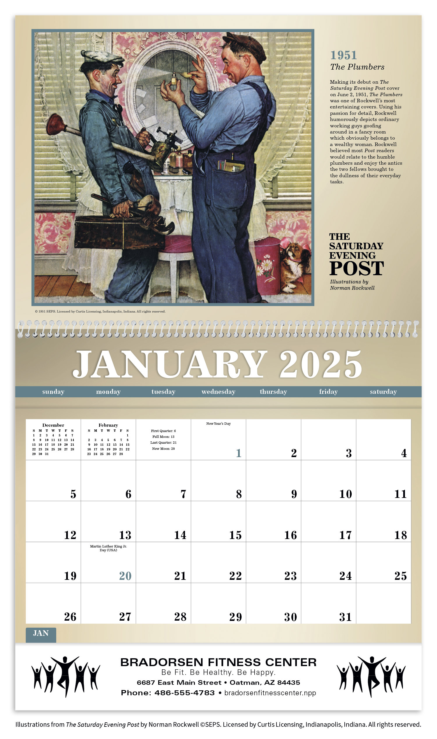 Triumph® Calendars The Saturday Evening Post Deluxe Pocket Calendar 7