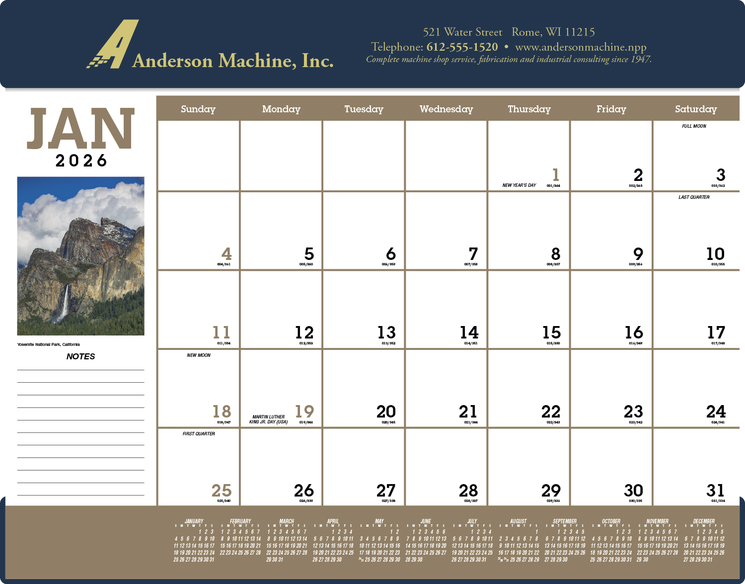 Triumph® Calendars Scenic Desk Pad 11