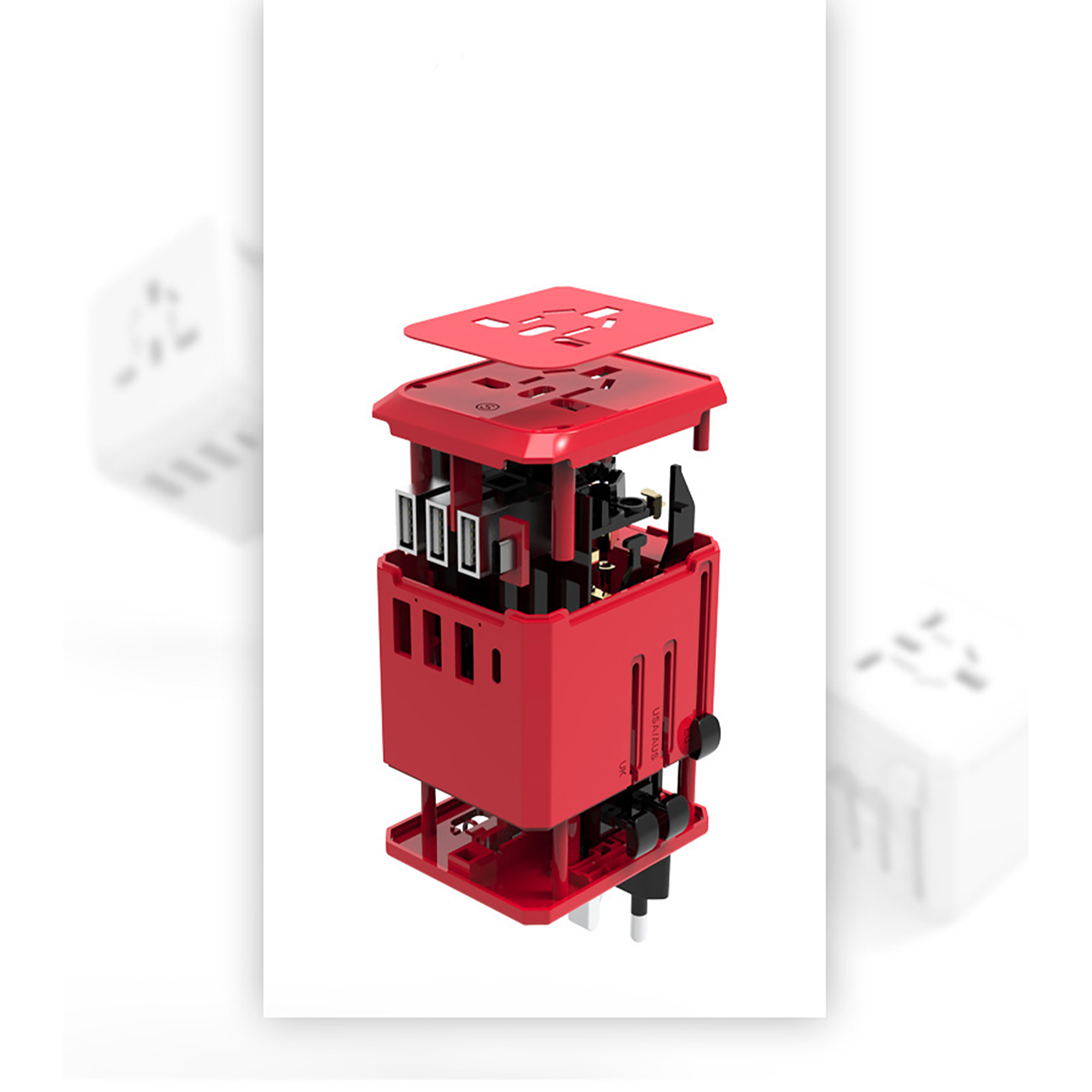 Universal Travel Adapter with USB & Type-C PD Charger 1