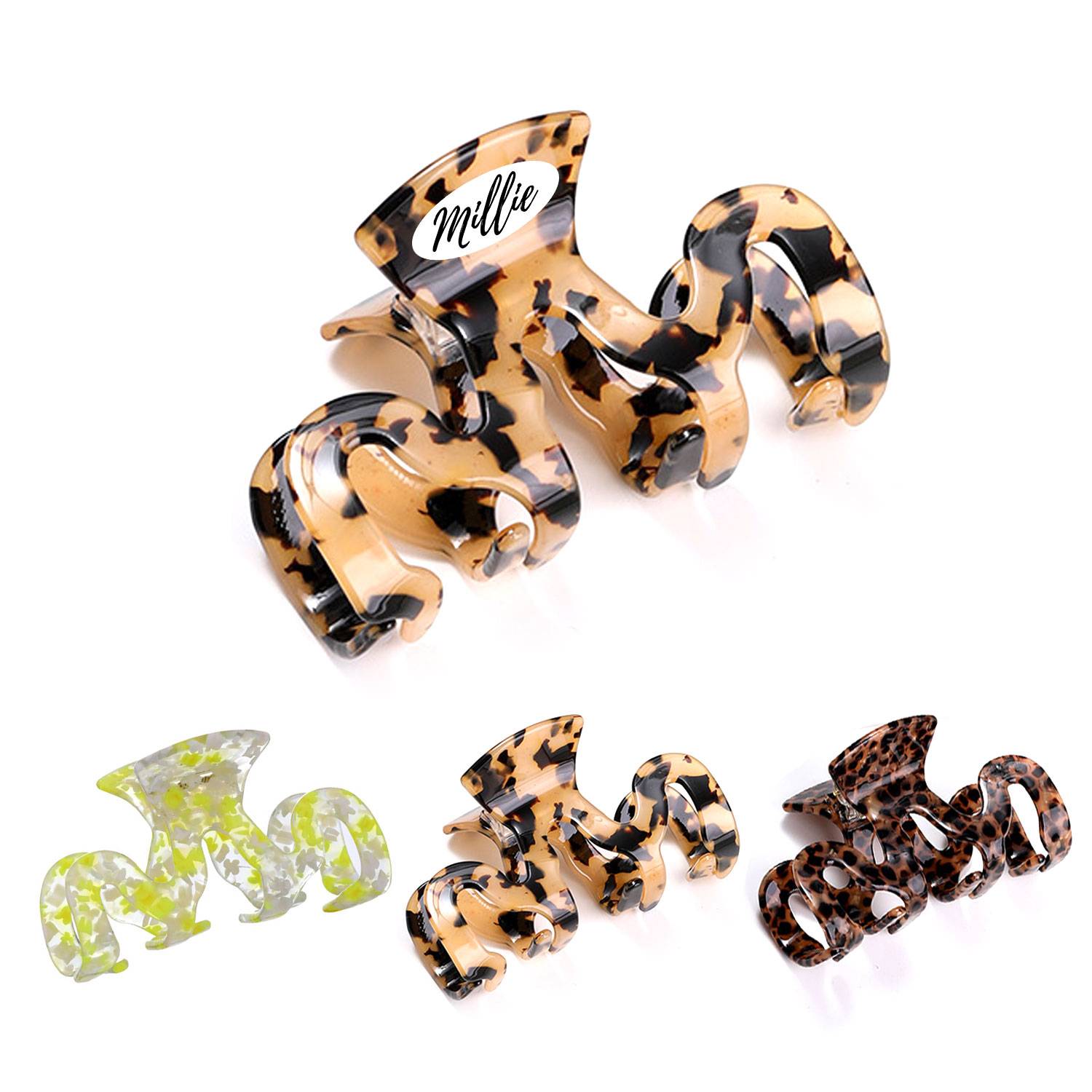 Multicolored Women's Hair Claw Clips