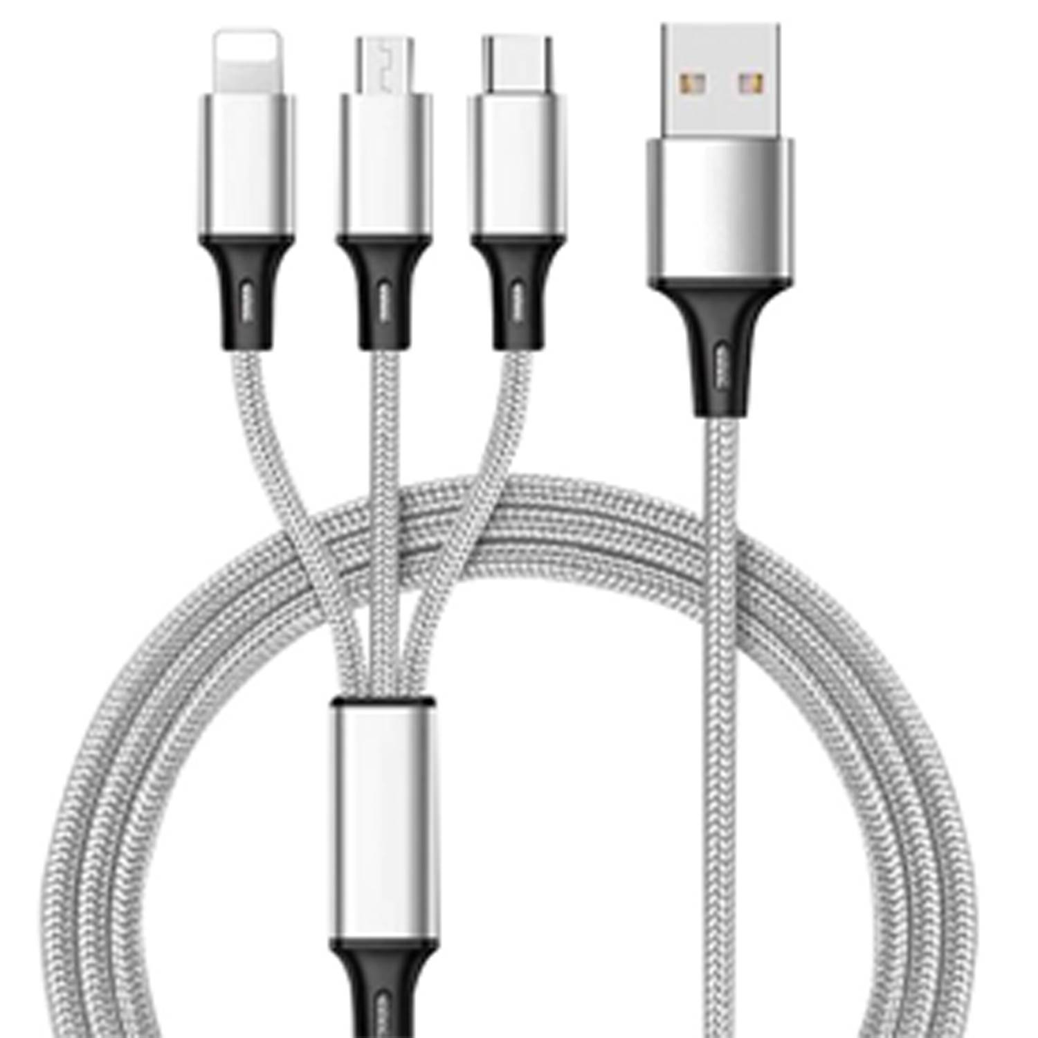3 in 1 Nylon Braided Universal Charging Cable 8