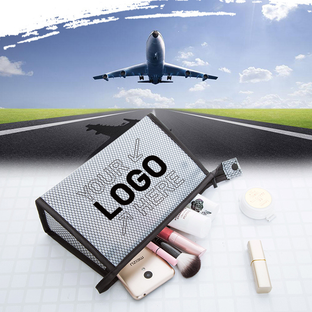 Transparent Zippered Travel Cosmetic Bag 1