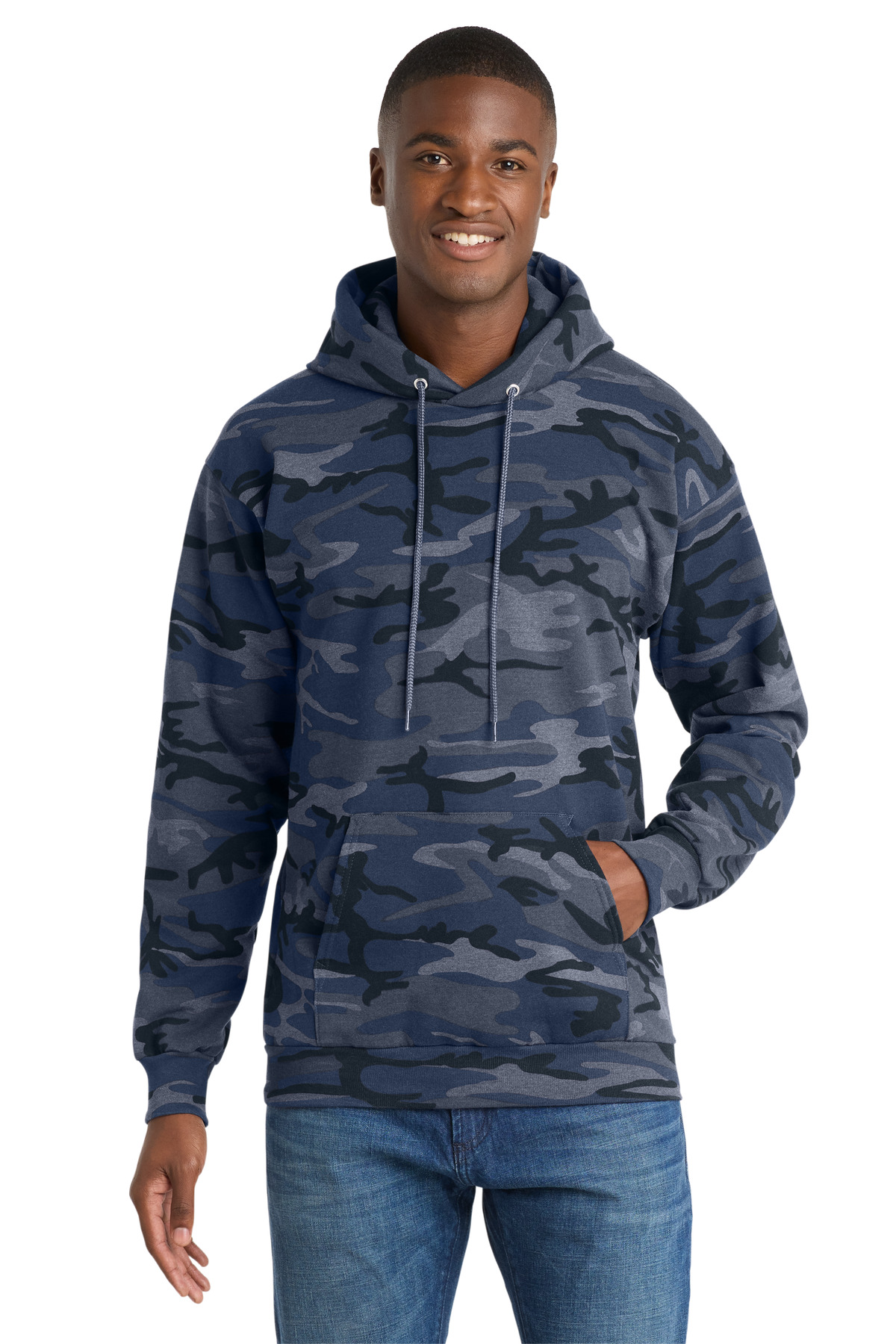 Port & Co Core Fleece Camo Pullover Hooded Sweatshirt. PC78HC 38