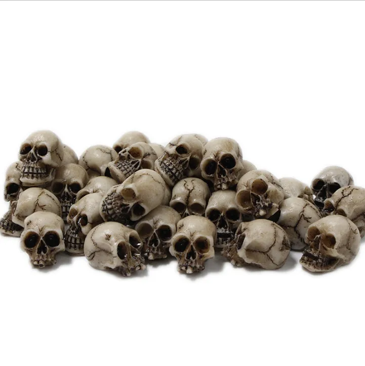 Resin Skull Set Ornament Landscape Figure,Halloween Prank 4