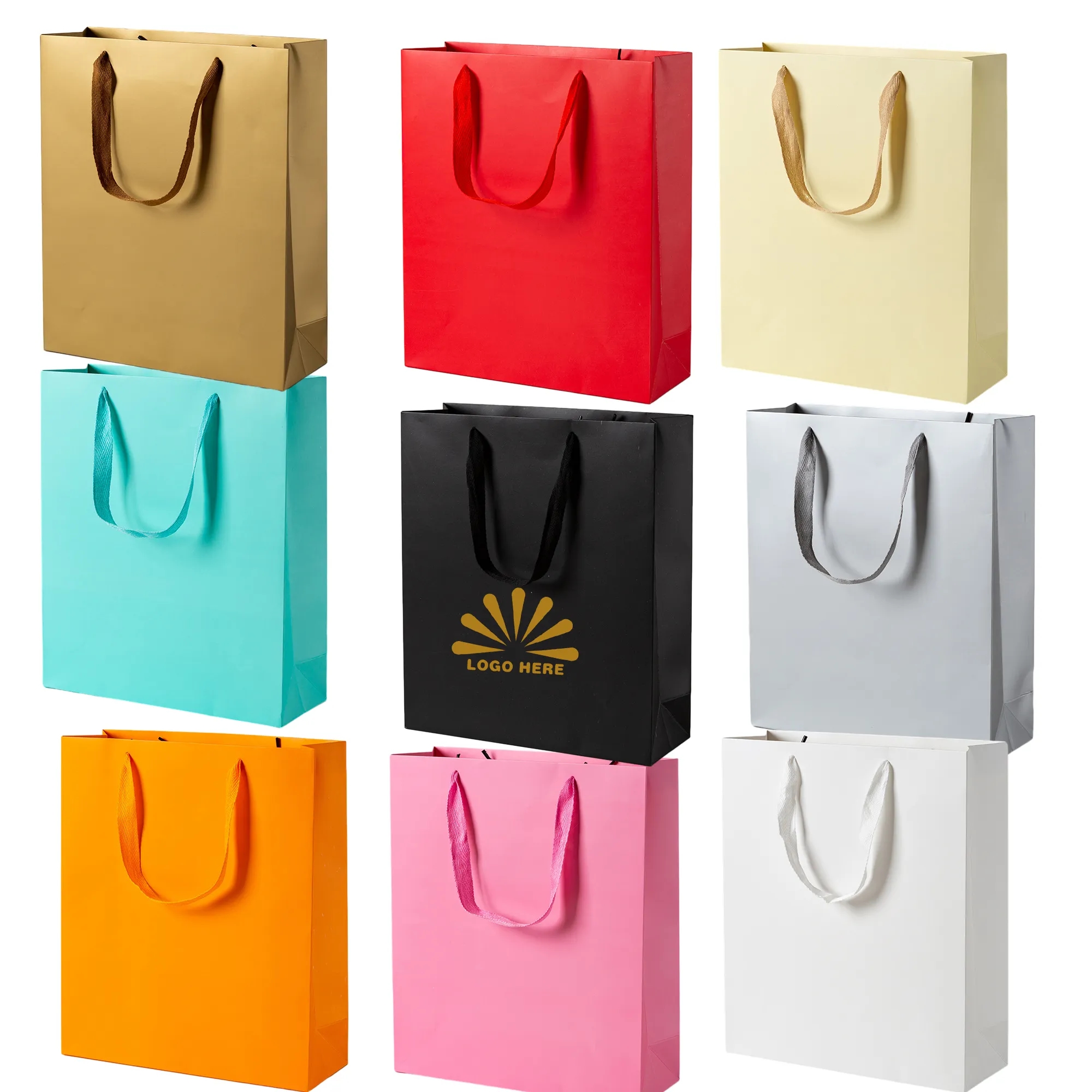 Handles Gift For Shop Packing Portable Paper Bags 9
