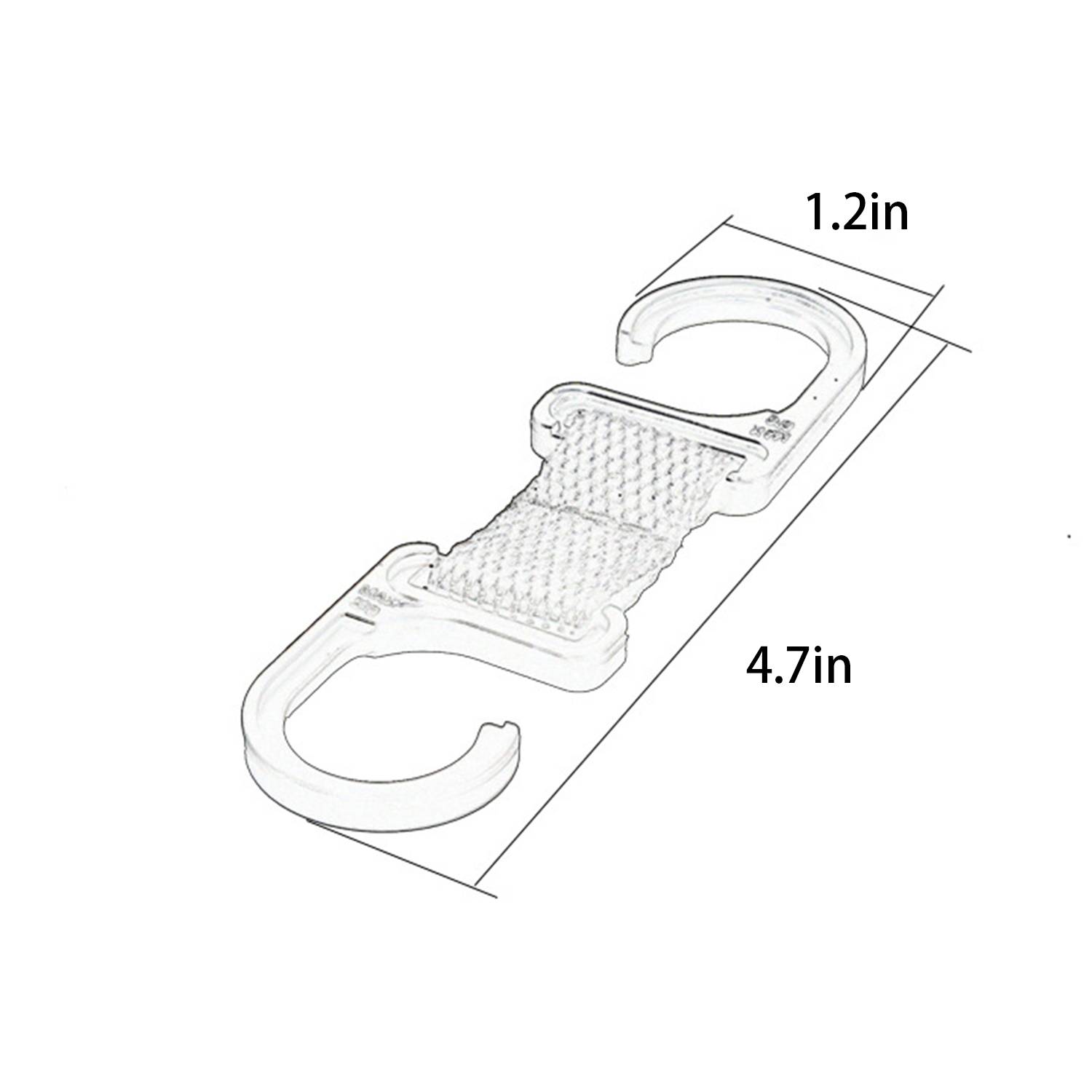4pcs Car Plastic Automotive Trash Bag Hooks 4