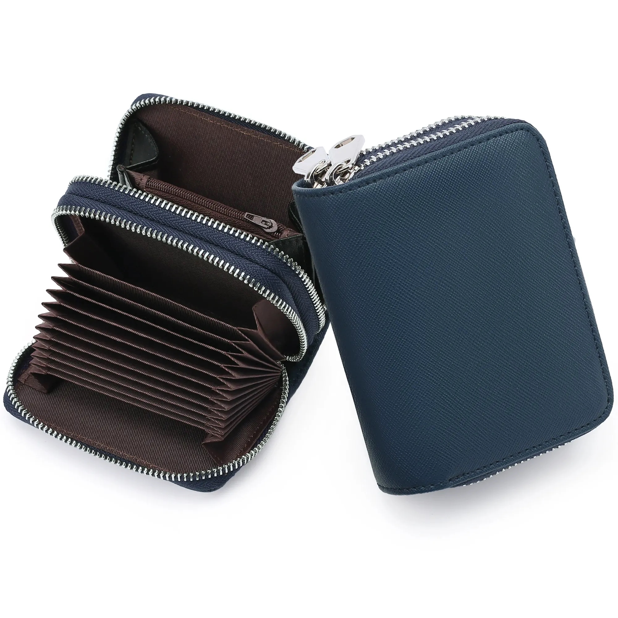 RFID Double Zipper Multifunctional Wallet 10