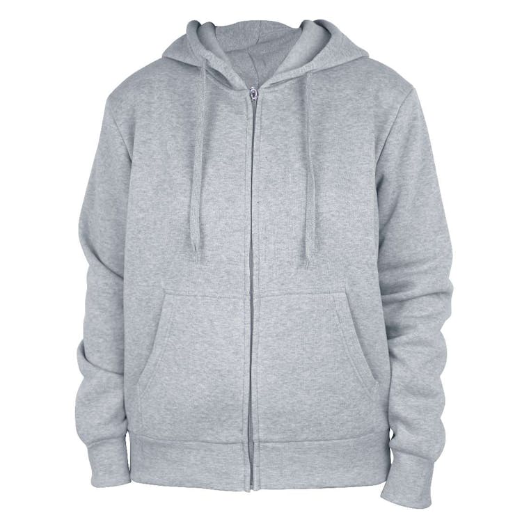 Ladies Full Zip Hoodies - Size S-XL Light Gray, custom hoodie or sweatshirt with logo imprint 2