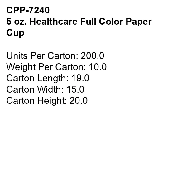 5 oz Healthcare Full Color Paper Cup 4