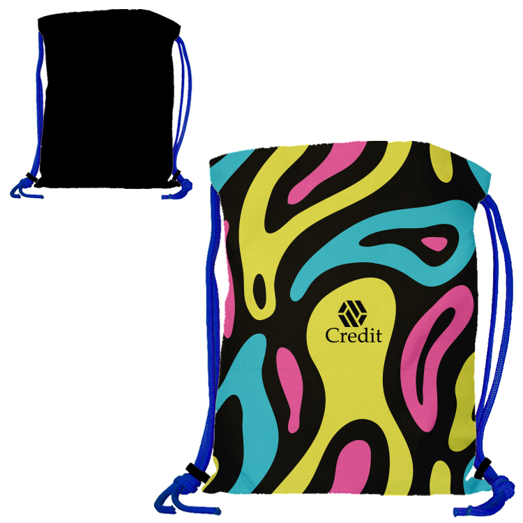 Super Drawstring Pack (One side Imprint)-Royal Heavy Rope 8