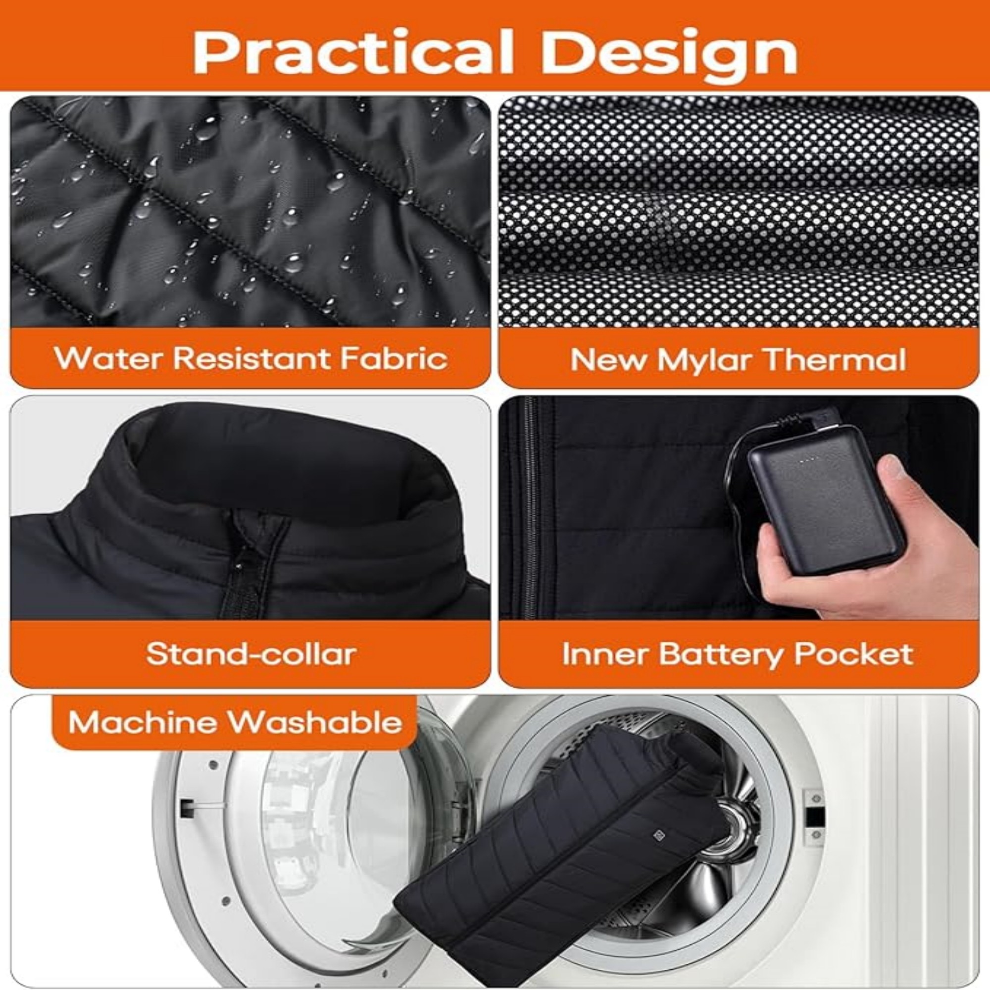 Heated Jacket 2 Heating Areas 4