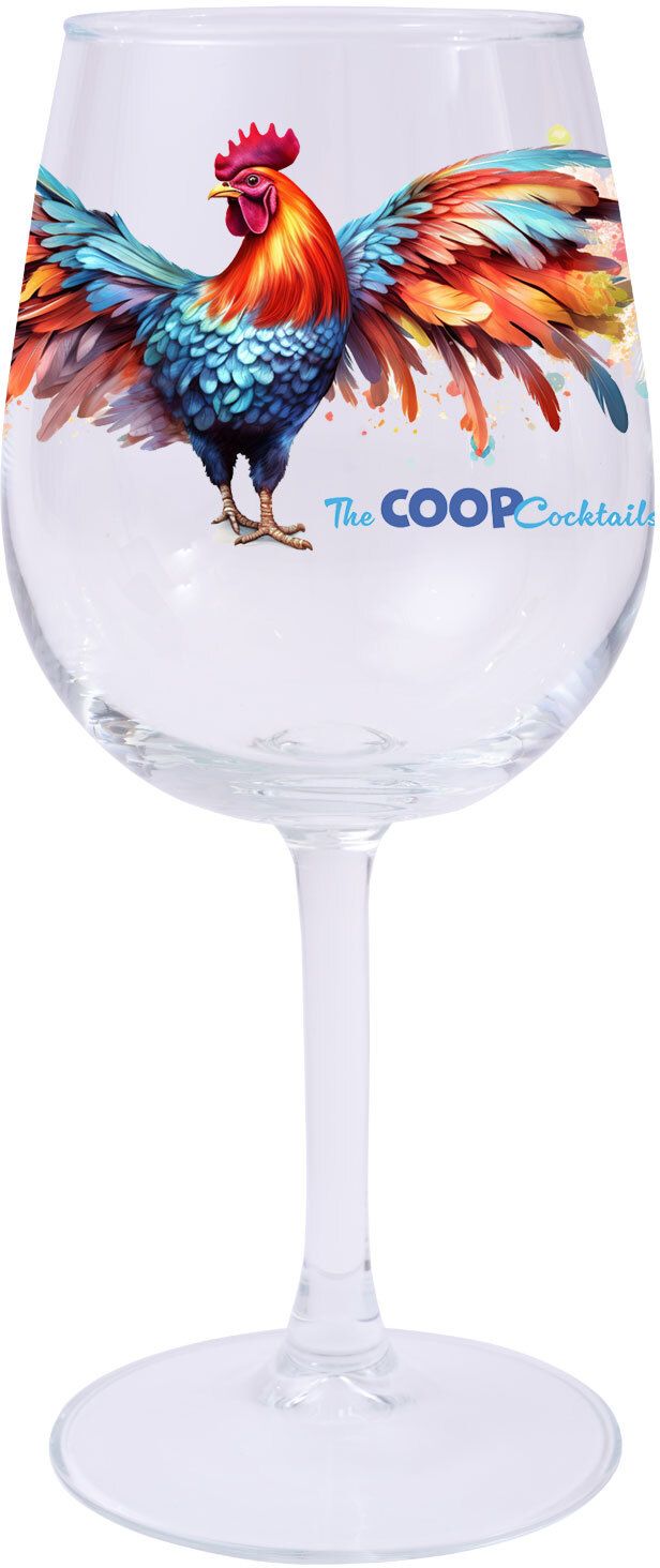FULL COLOR WINE GLASS 12.75 10