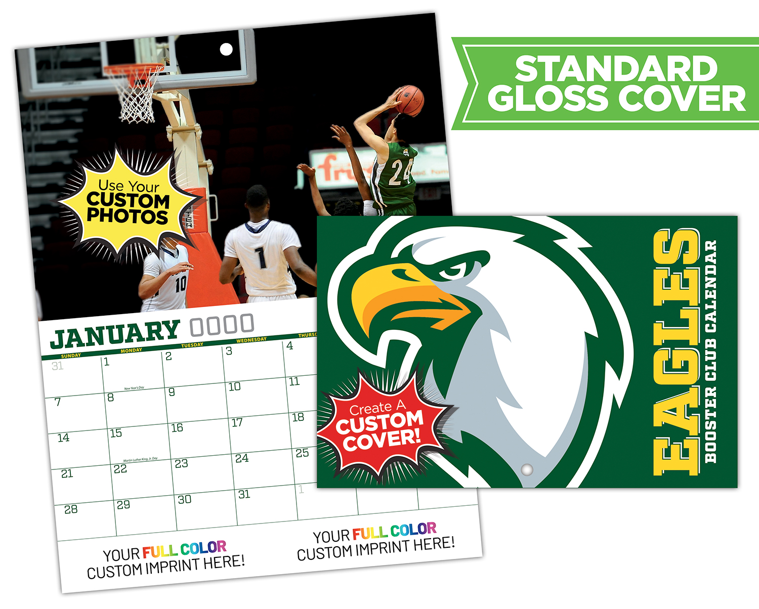 13 Month MINI Fully Custom Photo Appointment Wall Calendar (5.5x8.5)-Standard Gloss Cover 1