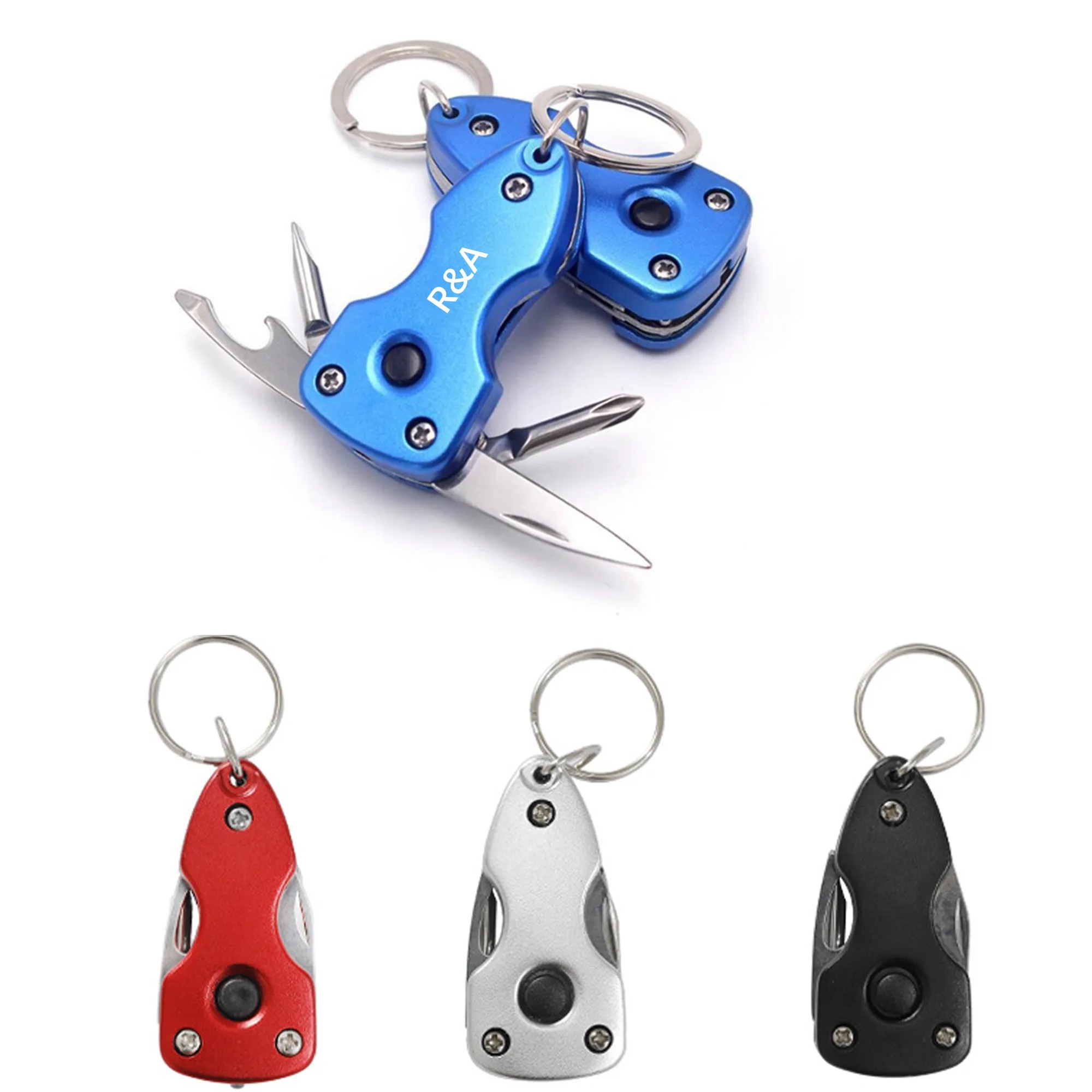 6-in-1 Tools w/ Key Ring and LED Light