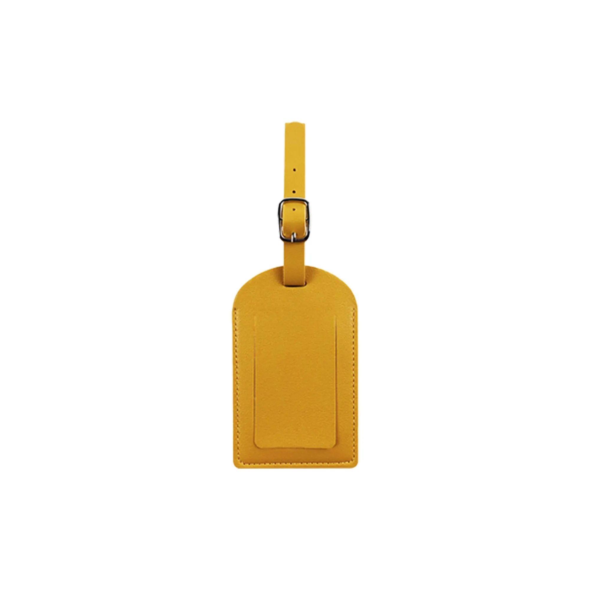 MOQ 20 Premium PU Leather Luggage Tag with Keychain 2