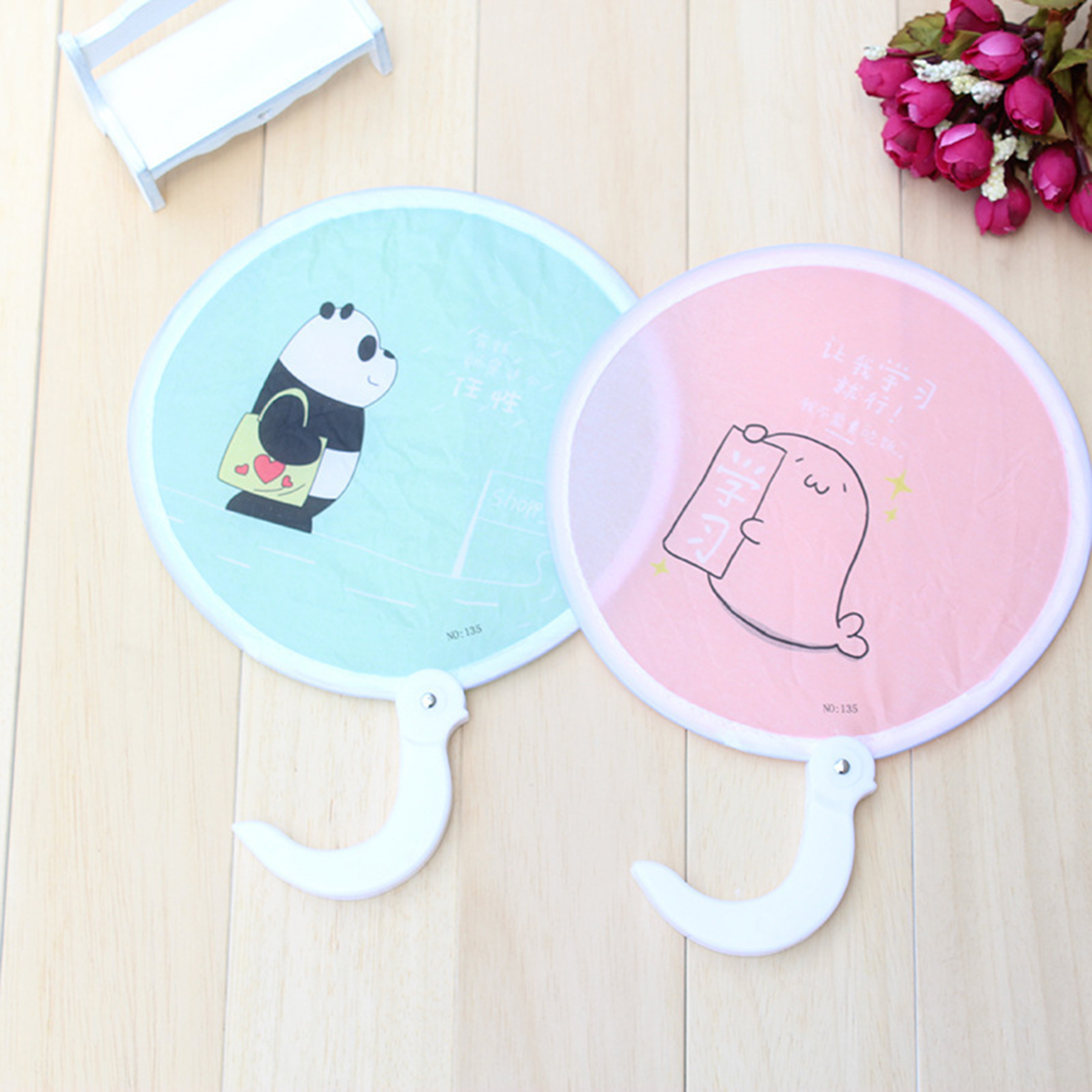 Foldable Hand Fan With Handle 2