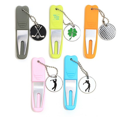 Portable Golf Divot Repair Tool w/Keychain
