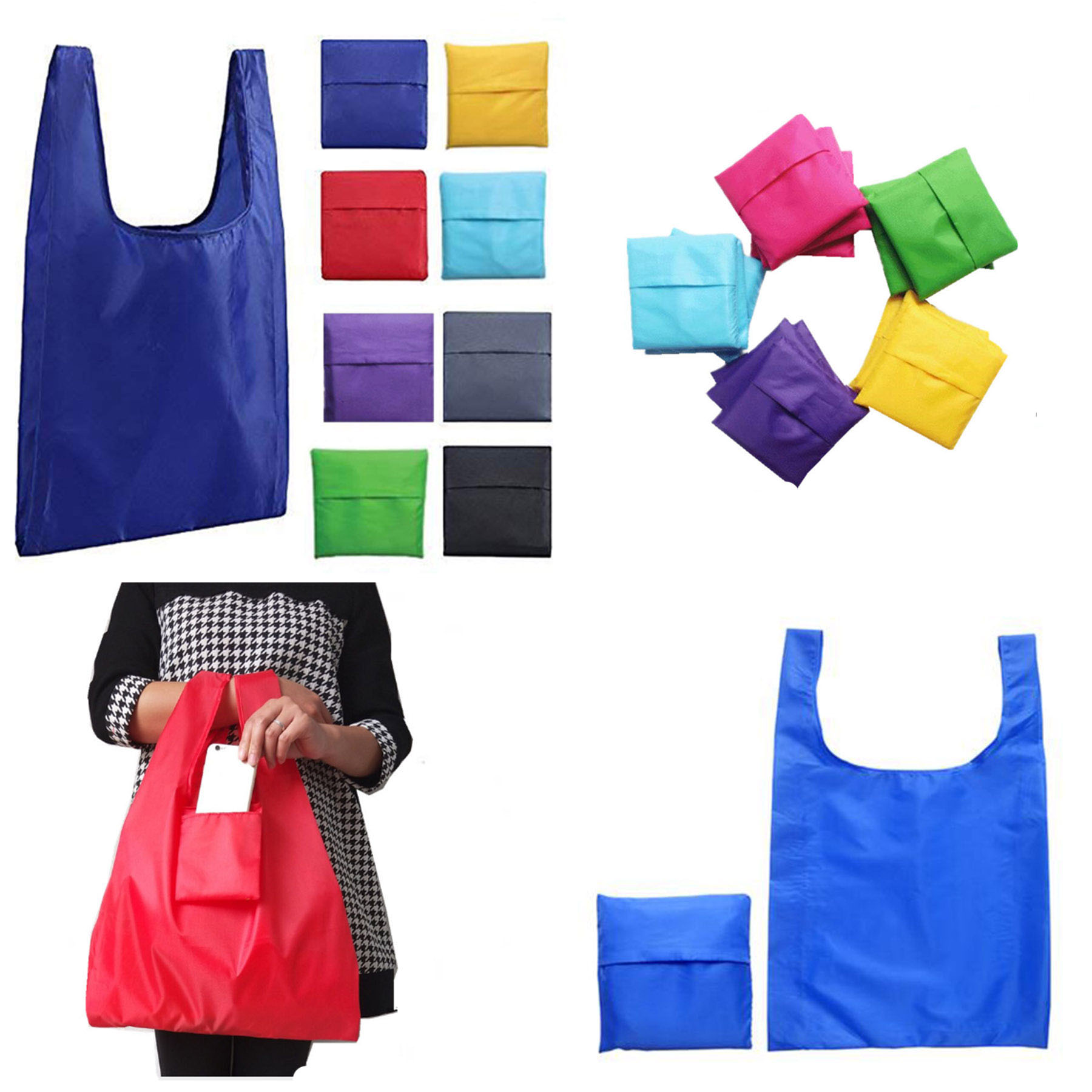 Folding Reusable Grocery Tote Bag 1
