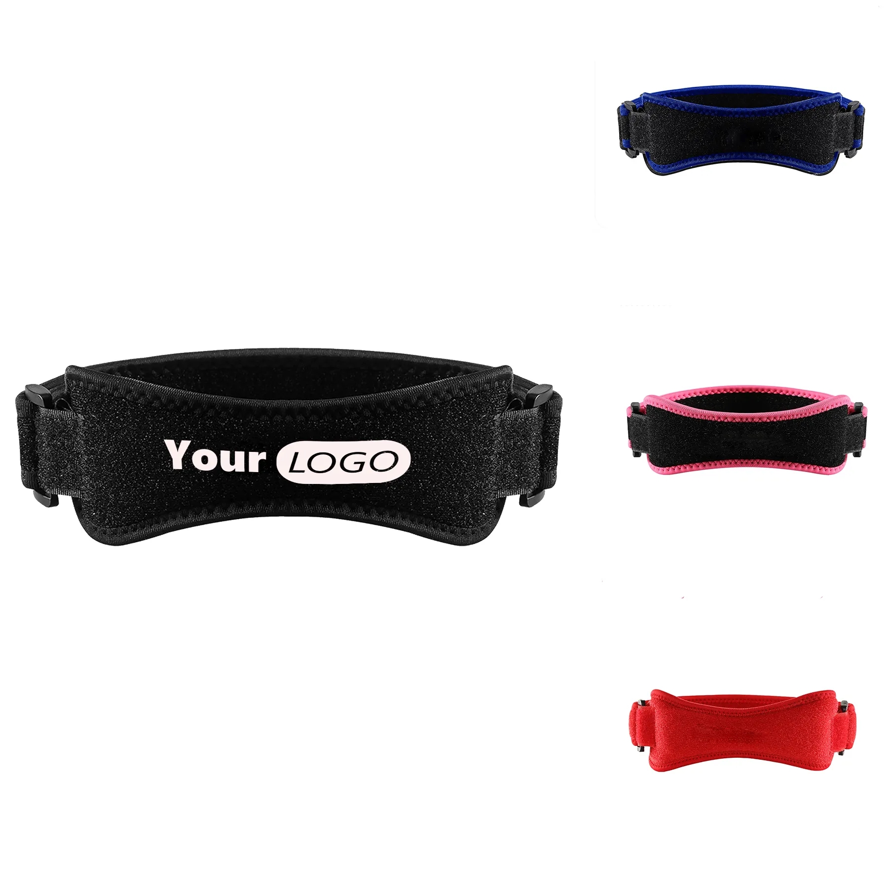 Polyester 2-Way Compression Adj Patellar Strap Knee Pad 4