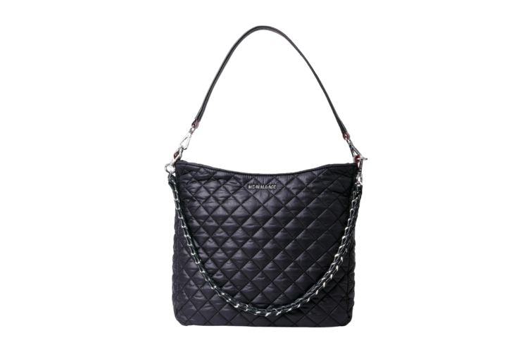 MZ Wallace Crosby Hobo Shoulder Bag - Black Rec 2