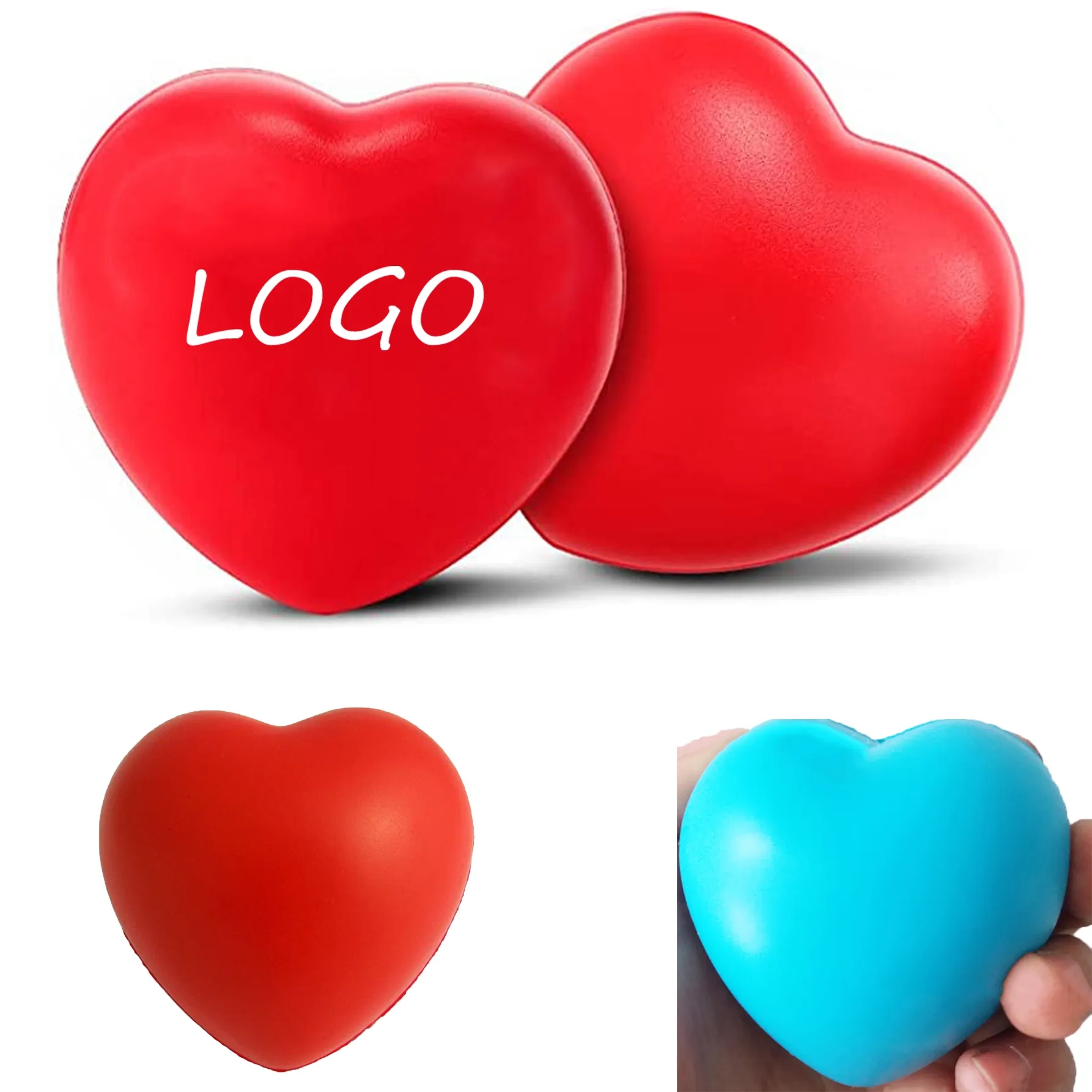 2.7'' Heart Shaped Stress Ball