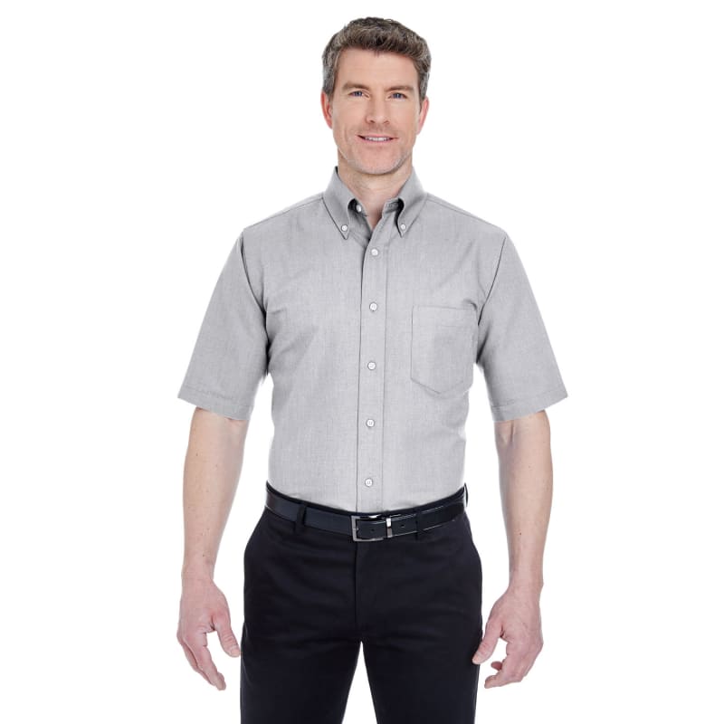 UltraClub Men's Tall Classic Wrinkle-Resistant Short-Sleeve Oxford 4