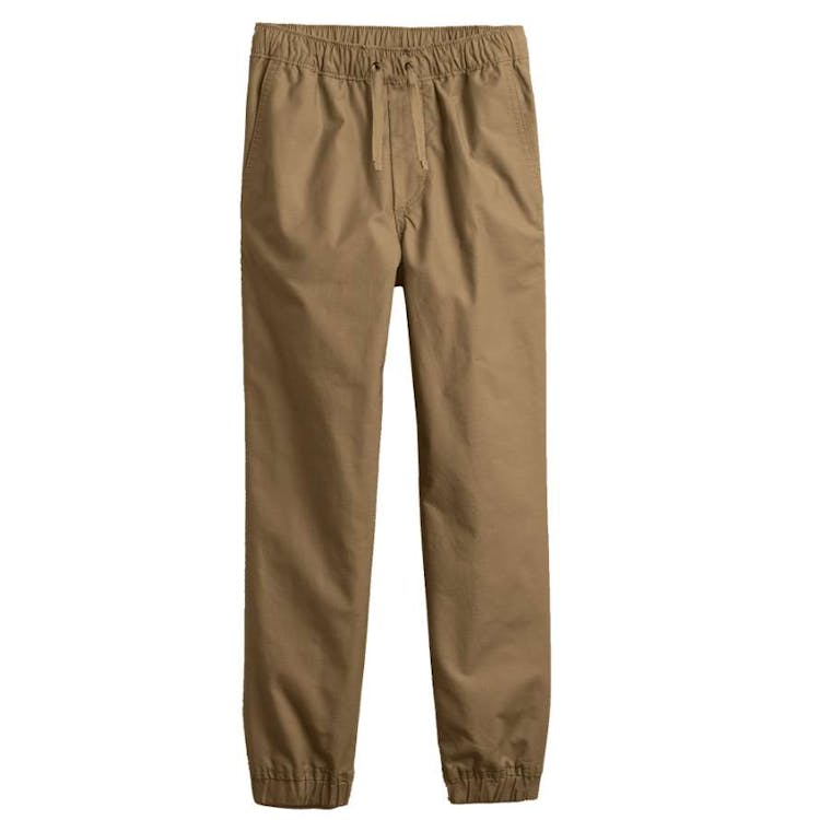 Boys' Slim Fit Twill Joggers - Timber 4-7 2