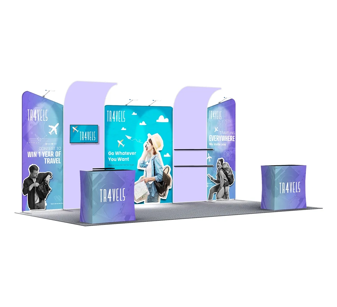 20ft Inline Trade Show Booth - Modular Fabric Display 3
