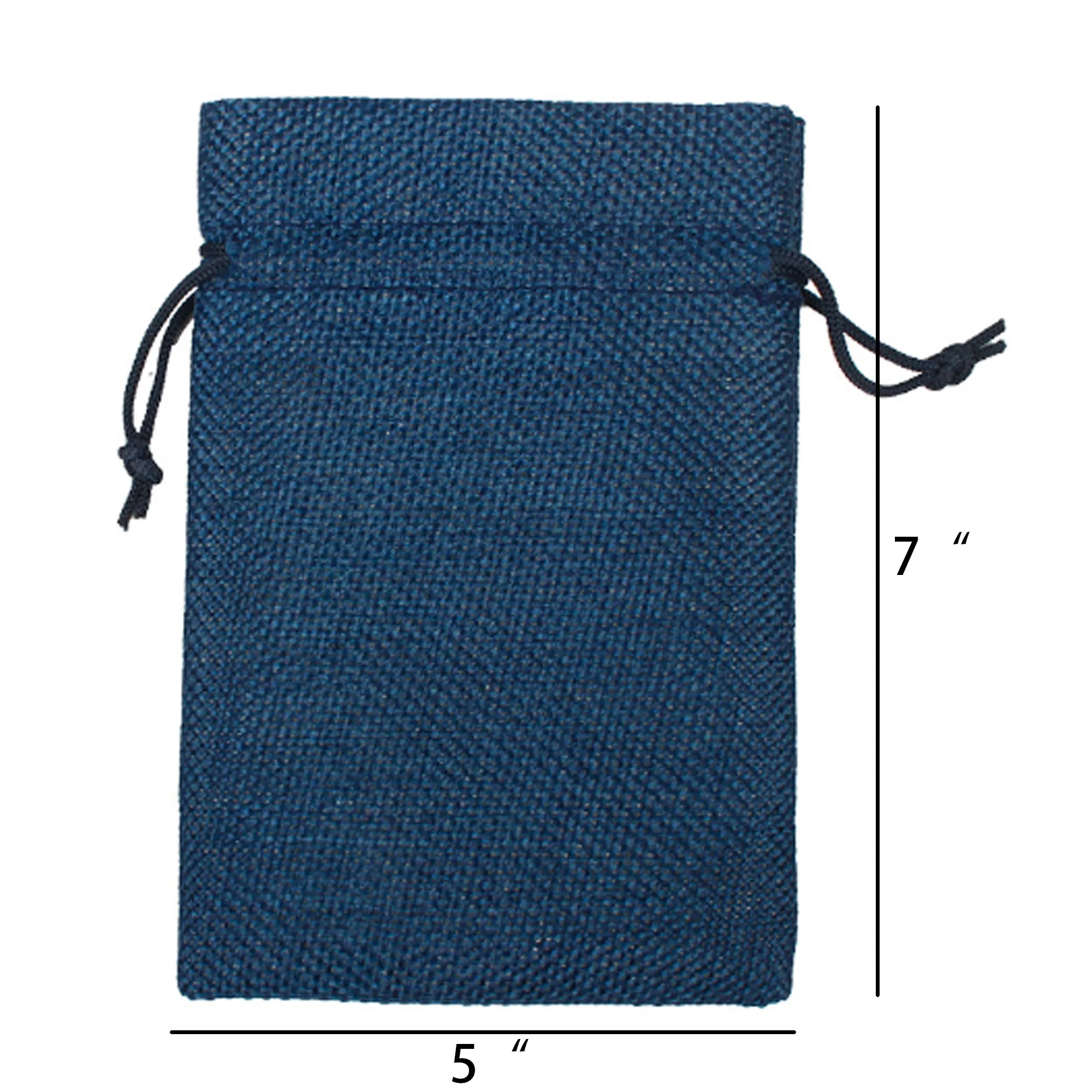 Medium Natural Burlap Pouches Jute Drawstring Bags 5" X 7" 2