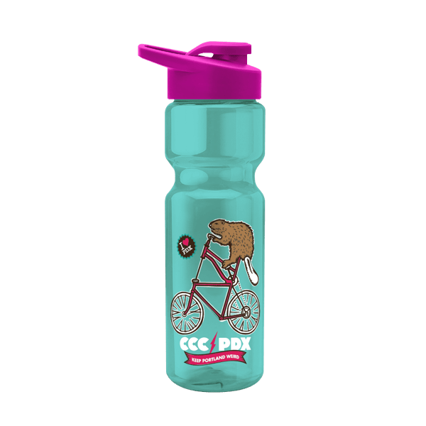 Blazer 28oz Transparent Bike Bottle w/Drink-thru Lid 1324