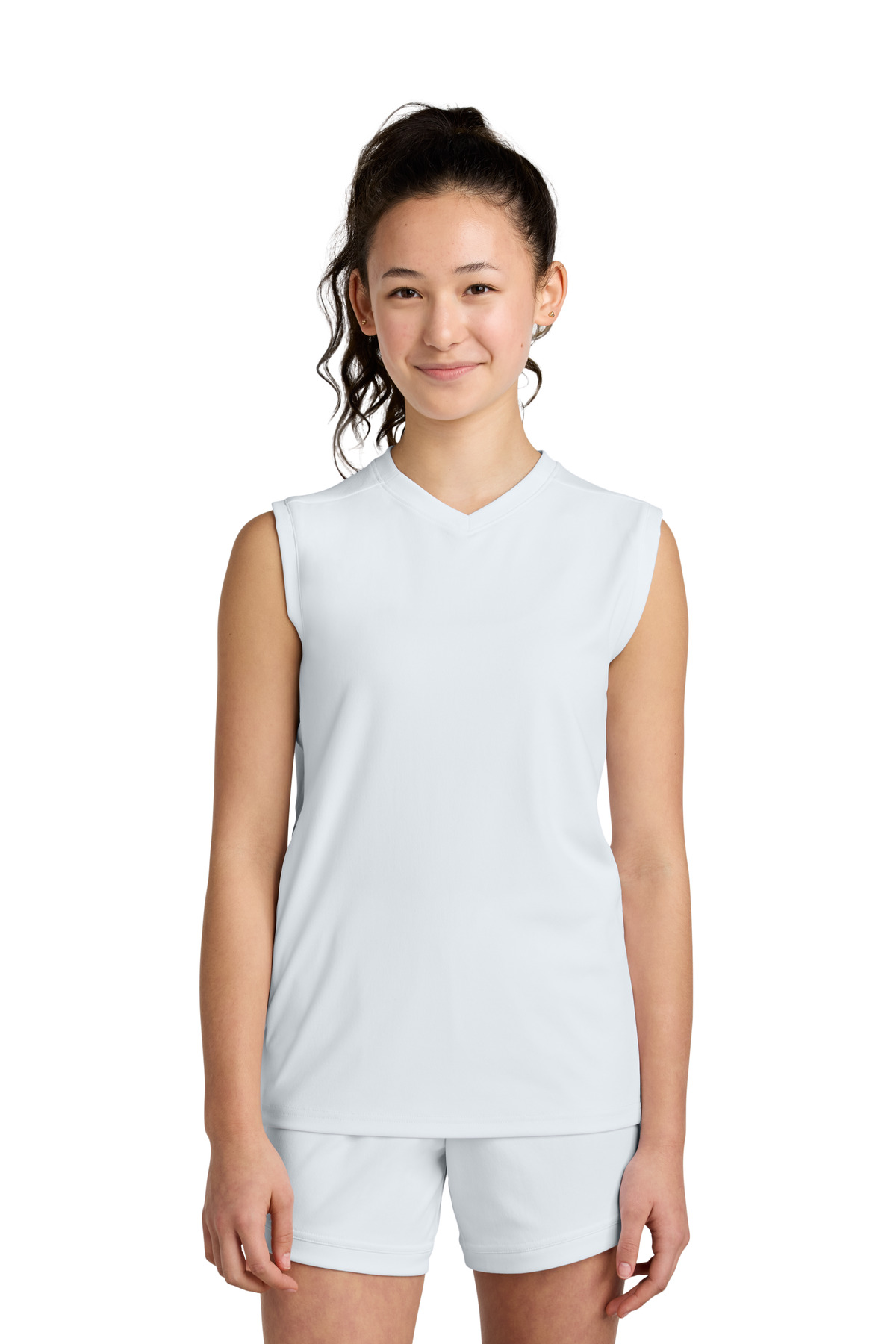 Sport-Tek Youth Club Sleeveless V-Neck YST441 11