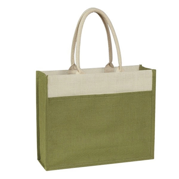 14 X17 X 5.5 Jute Tote Bag with Front Pocket 4