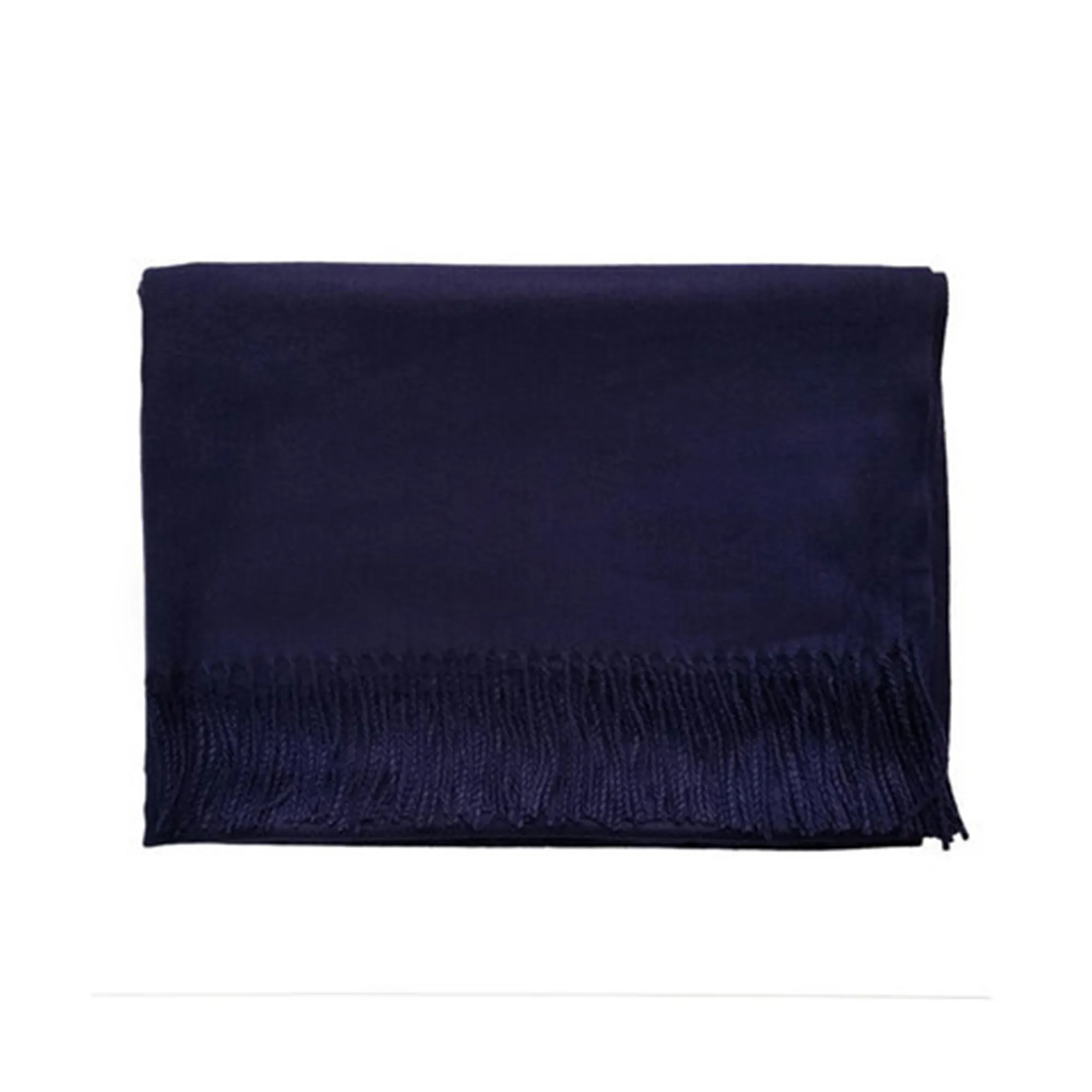 Solid Shawl Wrap Scarf With Fringes 7