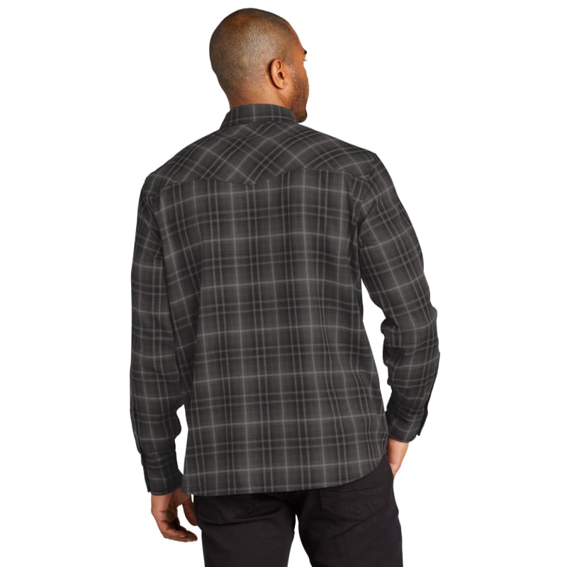 Port Authority Long Sleeve Ombre Plaid Shirt 6