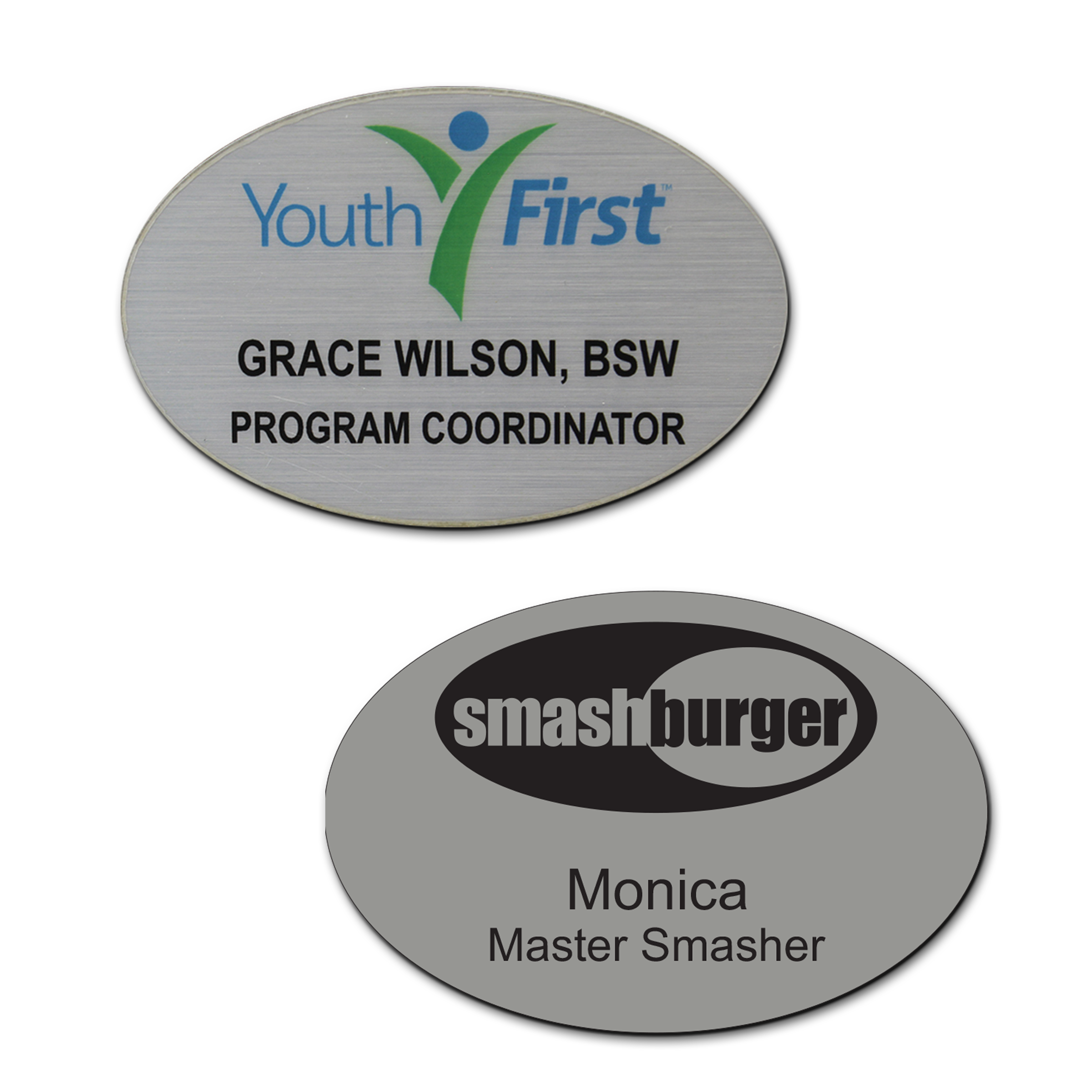 2" X 3" Full Color Plastic Oval Name Badge 4