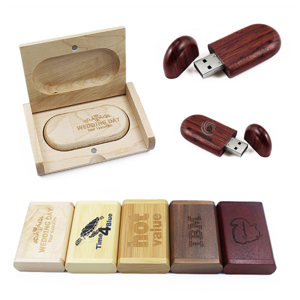Wood USB Flash Drive w/Magnetic Closure 3