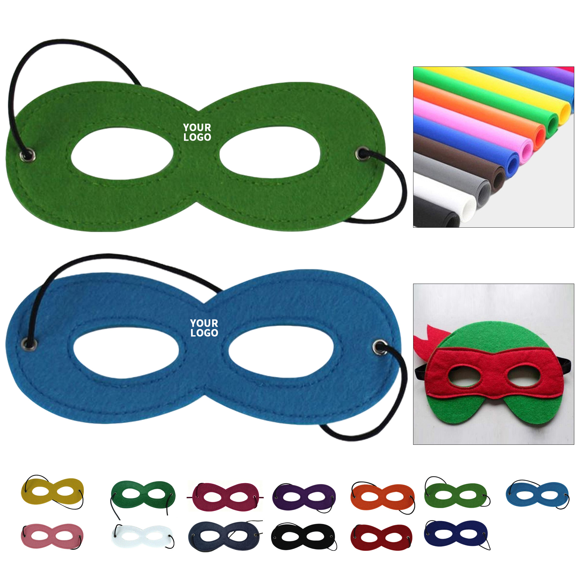 Felt Costume Eye Mask With Adjustable Cord 16
